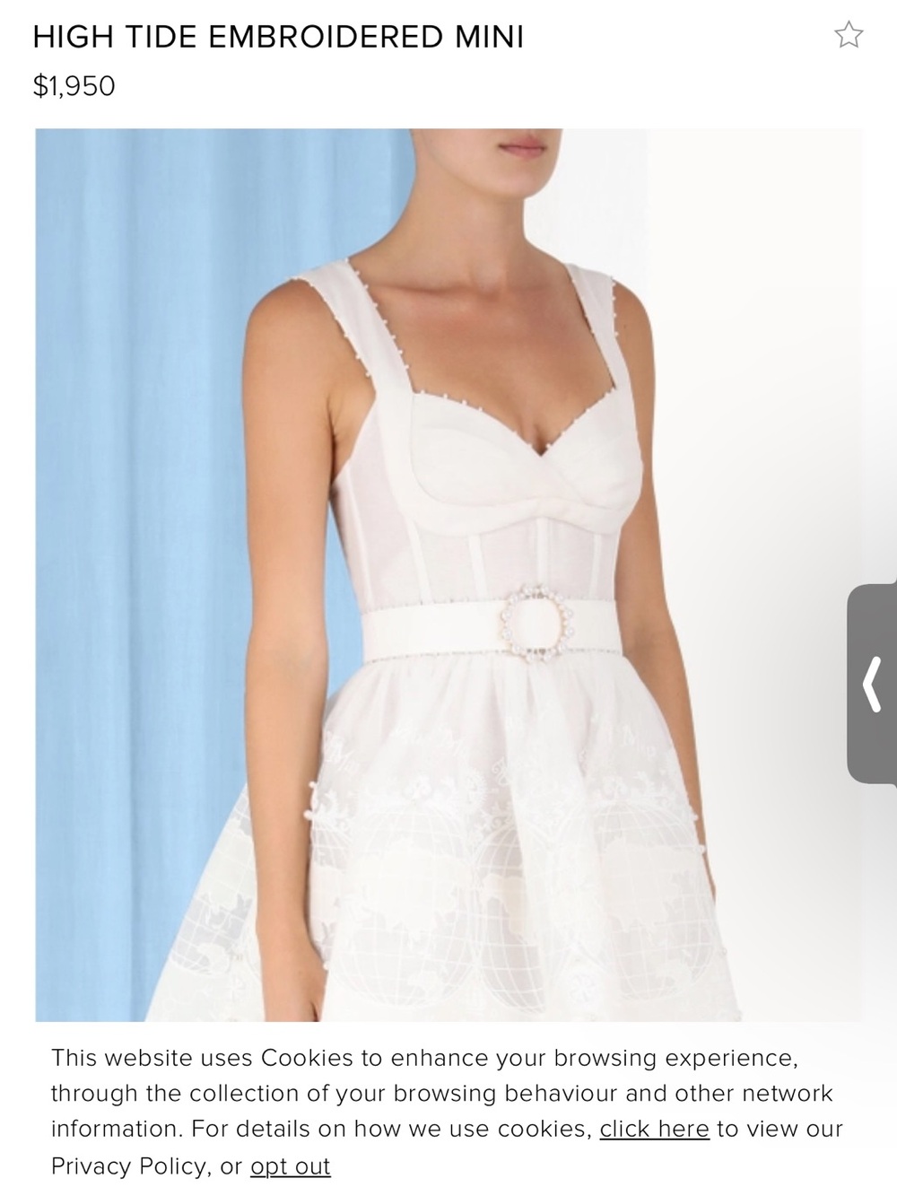 Zimmermann High Tide Embroidered White Mini Dress - Picture 5 of 7
